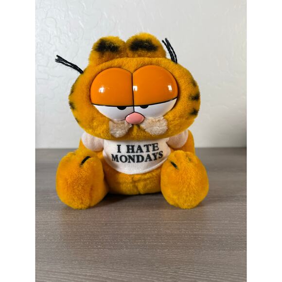 Vintage Garfield Plush "I Hate Mondays" T-Shirt 1978- Excellent Condition - Picture 1 of 3